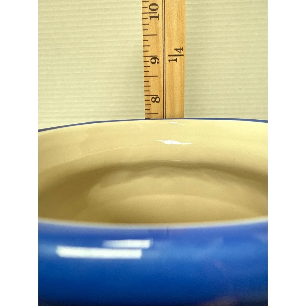 The Pioneer Woman Heritage Floral Stoneware Utensil Holder Blue Red Crock 7.5in